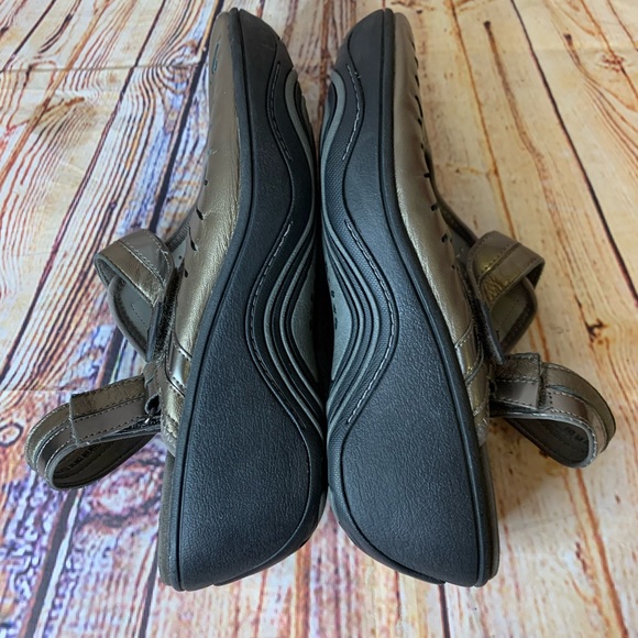 Privo By Clarks Peep Toe Slingback Wedge Sandals Pewter 9.5 - Picture 13 of 13